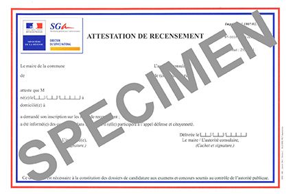 Recensement militaire, JDC et service national